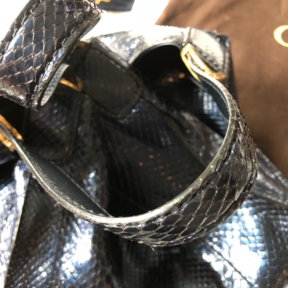 AUTHENTIC Gucci Midnight Blue Python Hobo - Picture 7 of 8
